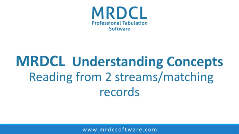 Data and variables: Dat-112- Reading Reading from two streams/Matching records
