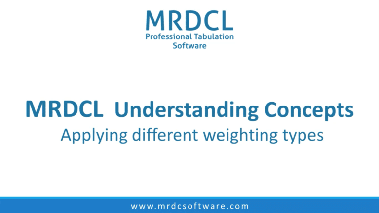Tables: Tab-107 – Applying different weighting types