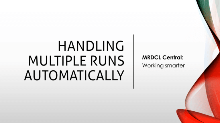 MRDCL Central: Cen-06 – Handling multiple runs automatically